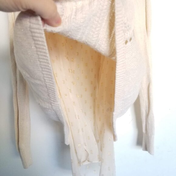 Lucky Brand Layer Look Split Back Knit Sweater Sm - Picture 8 of 14